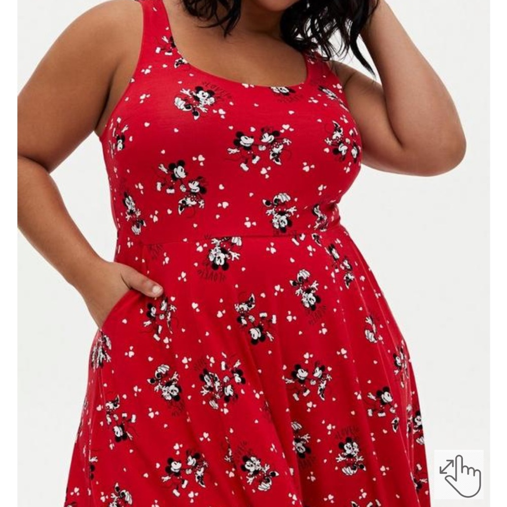 Torrid Disney Mickey and Minnie Valentines dress